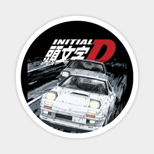 fc3s iNTIAL D Ryosuke Takahashi FC vs 86 Drift Car Battle RED SUNS Magnet